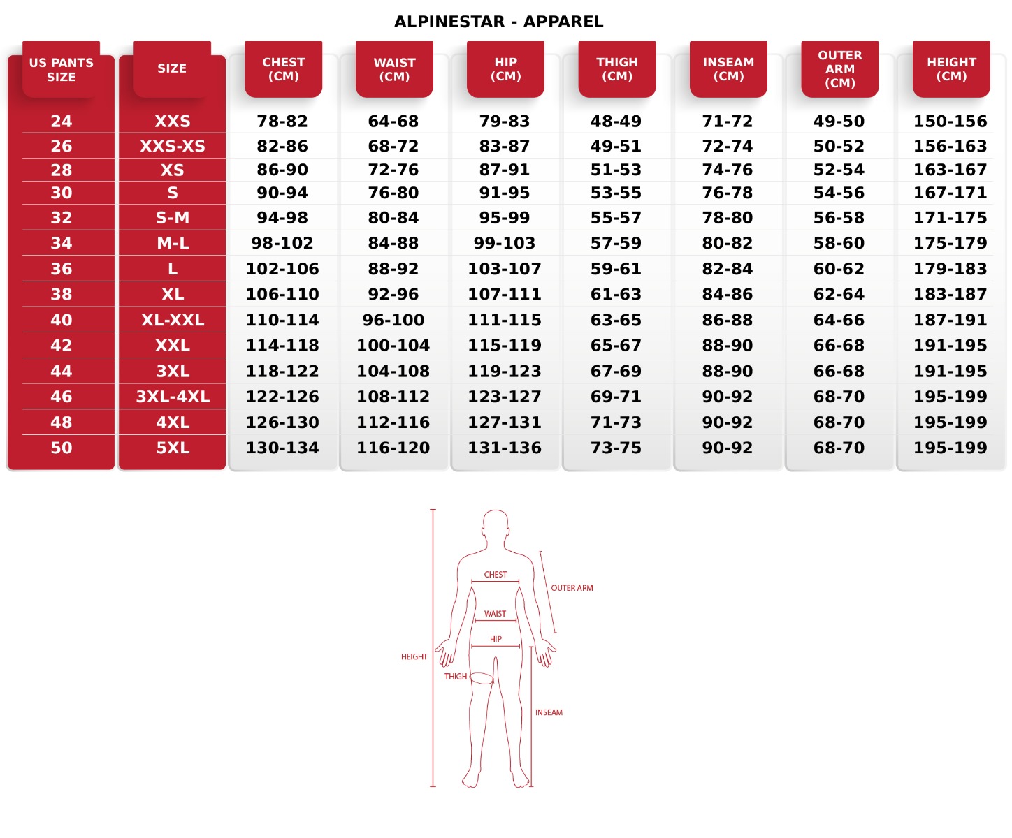 Size Chart Size Chart