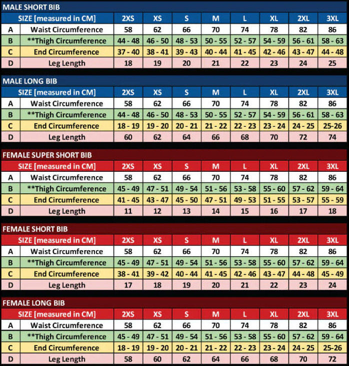 Size Chart Size Chart